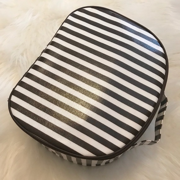 Henri Bendel Centennial Stripe Round Train Case - Picture 4 of 8